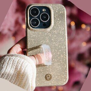 NWT Loopy CHAMPAGNE SPARKLE iPhone 15 Pro Max Phone Case - Righty